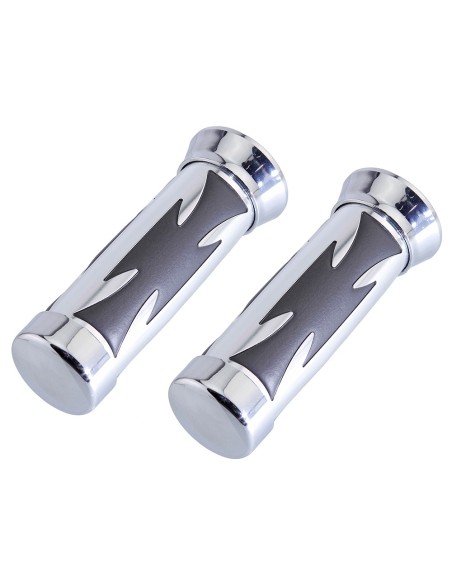 Grips 7/8 long 135mm Iron Cross Chrome.